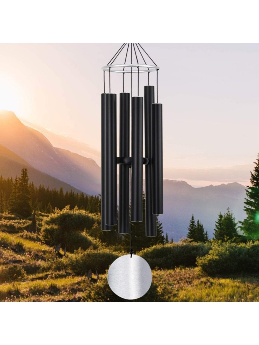 Large 36-Inch Outdoor Wind Chimes | Deep Tone Soothing Chimes for Relaxation